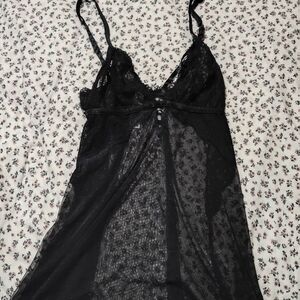 Auden Black Lace Nightgown